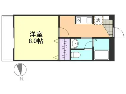 ハイツ・サンシャイン(1K/3階)の間取り写真