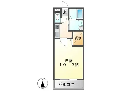 ルミエール・レトア(1K/2階)の間取り写真