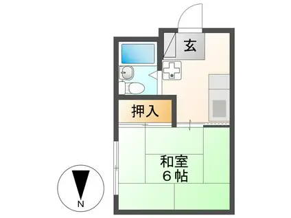 コスモスビル(1K/4階)の間取り写真