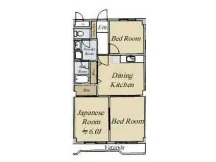 SK小松川(3DK/3階)の間取り写真