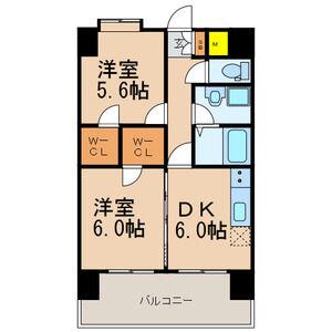 フェリス・スクエア(2DK/6階)の間取り写真