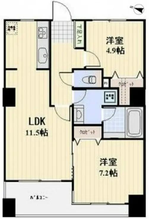 パークテラス恵比寿 8階階 間取り