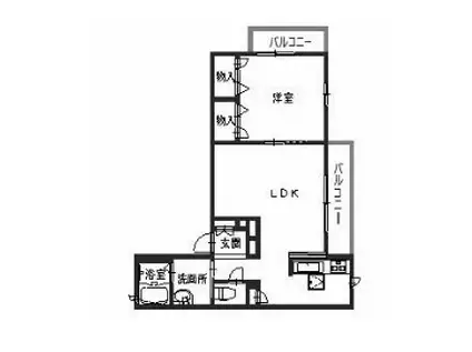 アルフォンス・桜の町(1LDK/1階)の間取り写真