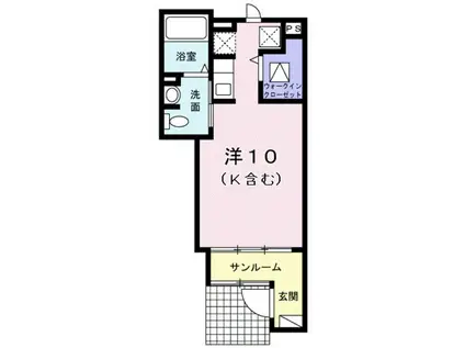 ランド・グローリア(ワンルーム/1階)の間取り写真