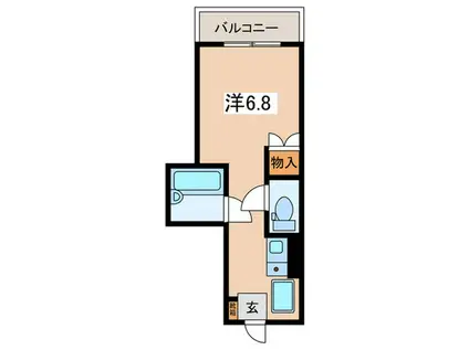 ヴァルト神(ワンルーム/3階)の間取り写真