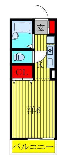 アンビションEIGHT(1K/1階)の間取り写真