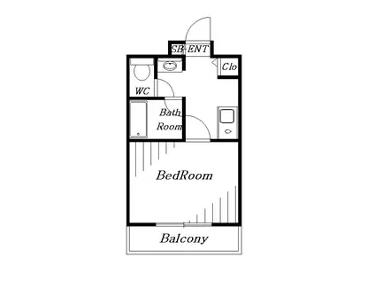 エスパル汐見(1K/3階)の間取り写真