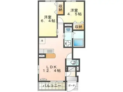 ARK II(2LDK/1階)の間取り写真