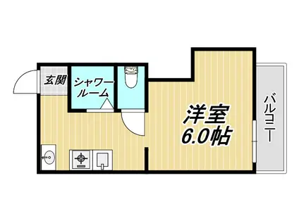 ソリオ武庫之荘(ワンルーム/2階)の間取り写真