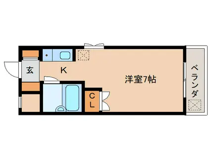 第二万葉学生ハイツ(ワンルーム/3階)の間取り写真