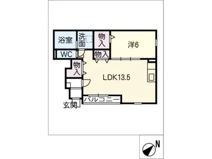 リーブルピスケス(1LDK/1階)の間取り写真