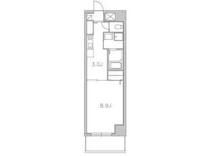 シティーコート翠雲(1K/4階)の間取り写真