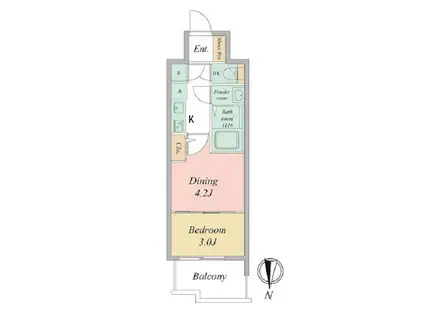 セレニテ東梅田アリエ(2K/10階)の間取り写真