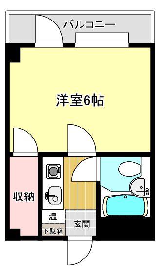 タジママンション(1K/1階)の間取り写真