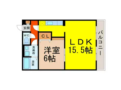 プリミエール池内(1LDK/2階)の間取り写真
