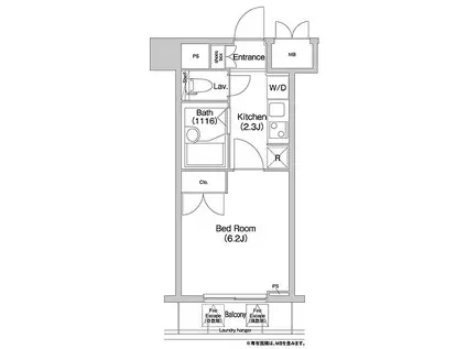 コンフォリア芝浦キャナル(1K/10階)の間取り写真