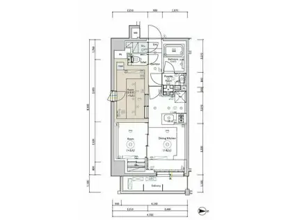 防音部屋完備 SYFORME TAKADANOBABAII(2DK/3階)の間取り写真