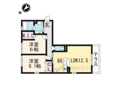 PRATO VERDE(2LDK/1階)の間取り写真