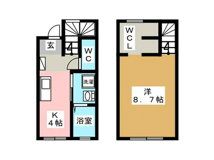 エスタシオンコート A(1K/1階)の間取り写真