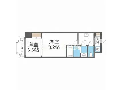 レオパレス千音寺(1K/2階)の間取り写真