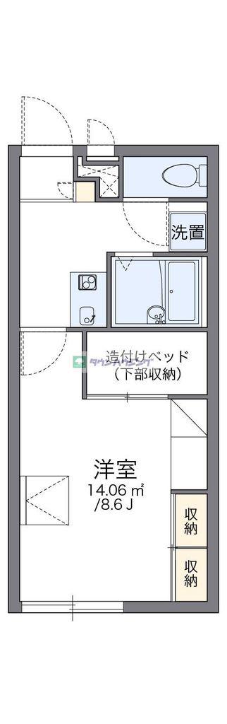 レオパレス2004(1K/1階)の間取り写真