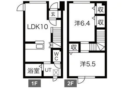 グランフロントニセコ II(2LDK/1階)の間取り写真