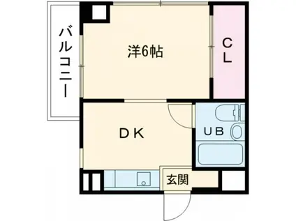 シティ池上(1DK/2階)の間取り写真