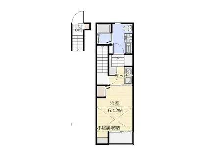 RIFUGIO(1K/2階)の間取り写真