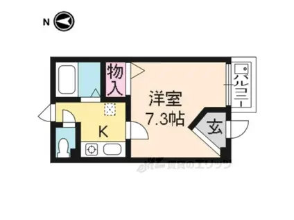 メゾン西上総(1K/1階)の間取り写真