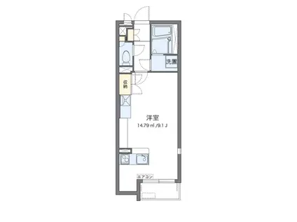 ミランダサウス VIEWII(ワンルーム/1階)の間取り写真