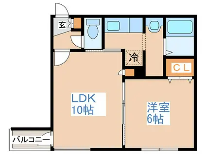 HS南平岸112(1LDK/4階)の間取り写真