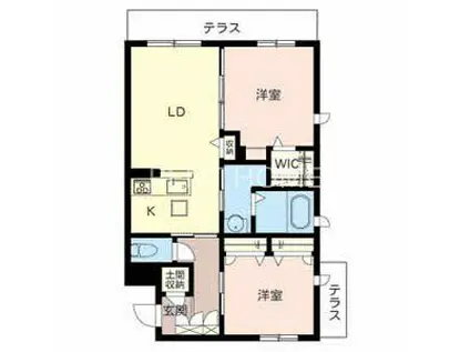 シャーメゾン南久宝寺(2LDK/1階)の間取り写真