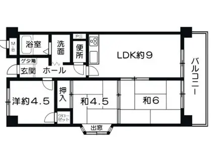 ファミールハイツ(3LDK/2階)の間取り写真