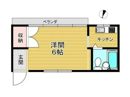 フタバコーポ(1K/2階)の間取り写真