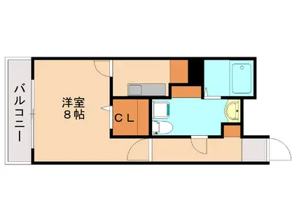 ラ・クール今宿(1K/1階)の間取り写真