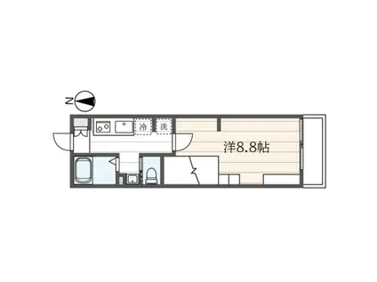 エスペランサ南大沢II(1K/2階)の間取り写真