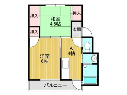 ビレッジハウス額原(2K/5階)の間取り写真