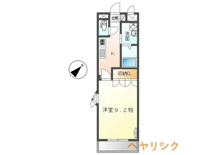 ミニョン(1K/2階)の間取り写真