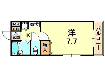 シェレナ六甲(1K/4階)の間取り写真