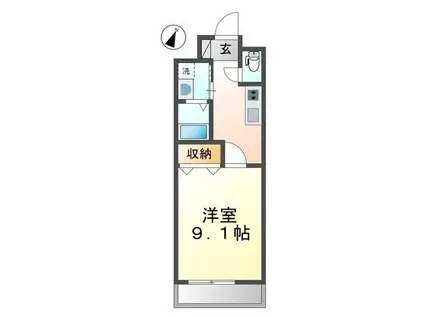 LA FORTE TAOJI(1K/1階)の間取り写真