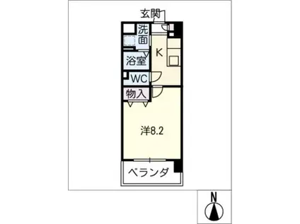 ブルースカイマンションX(1K/2階)の間取り写真