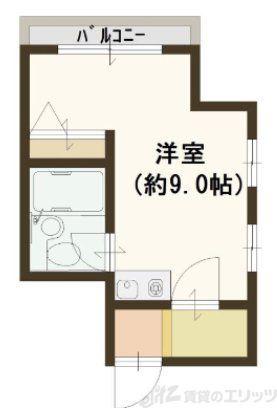 ミューゼ西淡路(1K/3階)の間取り写真