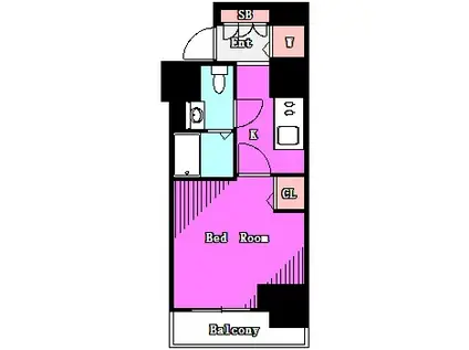 ヴェルステージ蒲田駅前(1K/11階)の間取り写真