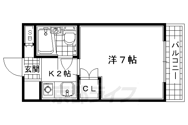 コスモクリーンハイツ(1K/1階)の間取り写真