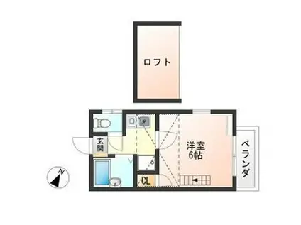 東武宇都宮レジデンス(1K/1階)の間取り写真