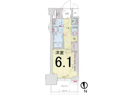 プレサンス上前津ディアシス(1K/5階)の間取り写真