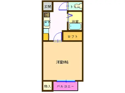 アンジェリックC(1K/2階)の間取り写真