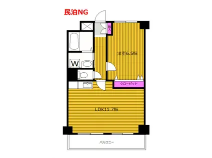 シャトー初台 1LDK VT(1LDK/3階)の間取り写真