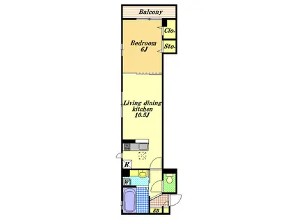 ソラーナ(1LDK/3階)の間取り写真