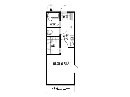 高田ビル(1K/1階)の間取り写真